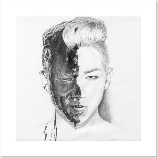 RM Rap Monster pencil drawing Wall Art by ZeroKara